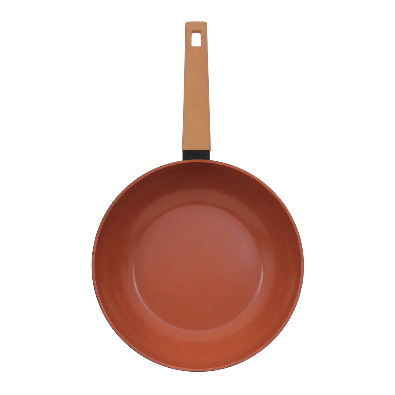 WOK INDUÇÃO 28 CM NORMA - TERRACOTA/PRETO - Foto 7