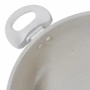 PANELA INDUÇÃO WOK COM TAMPA 28 CM CHEF - OFF WHITE/INCOLOR - Foto 11