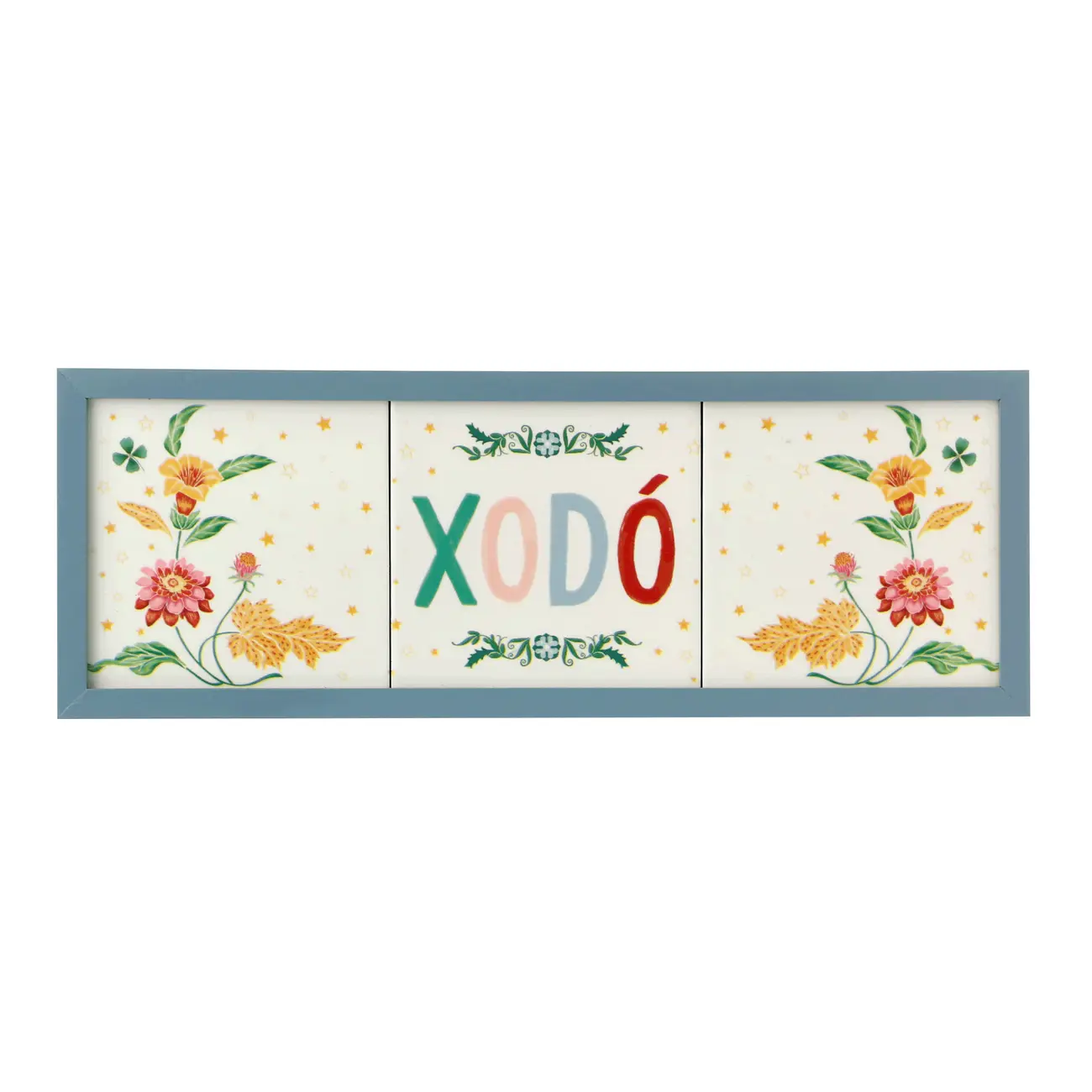 QUADRO 48 CM X 17 CM BOUQUET XODÓ - BLEU CENDRÉ/MULTICOR - Foto 1