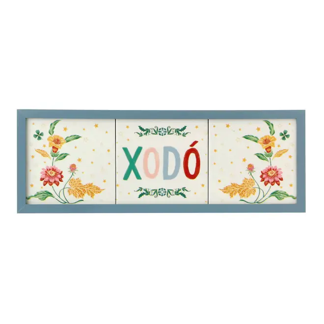 QUADRO 48 CM X 17 CM BOUQUET XODÓ - BLEU CENDRÉ/MULTICOR - Foto 1