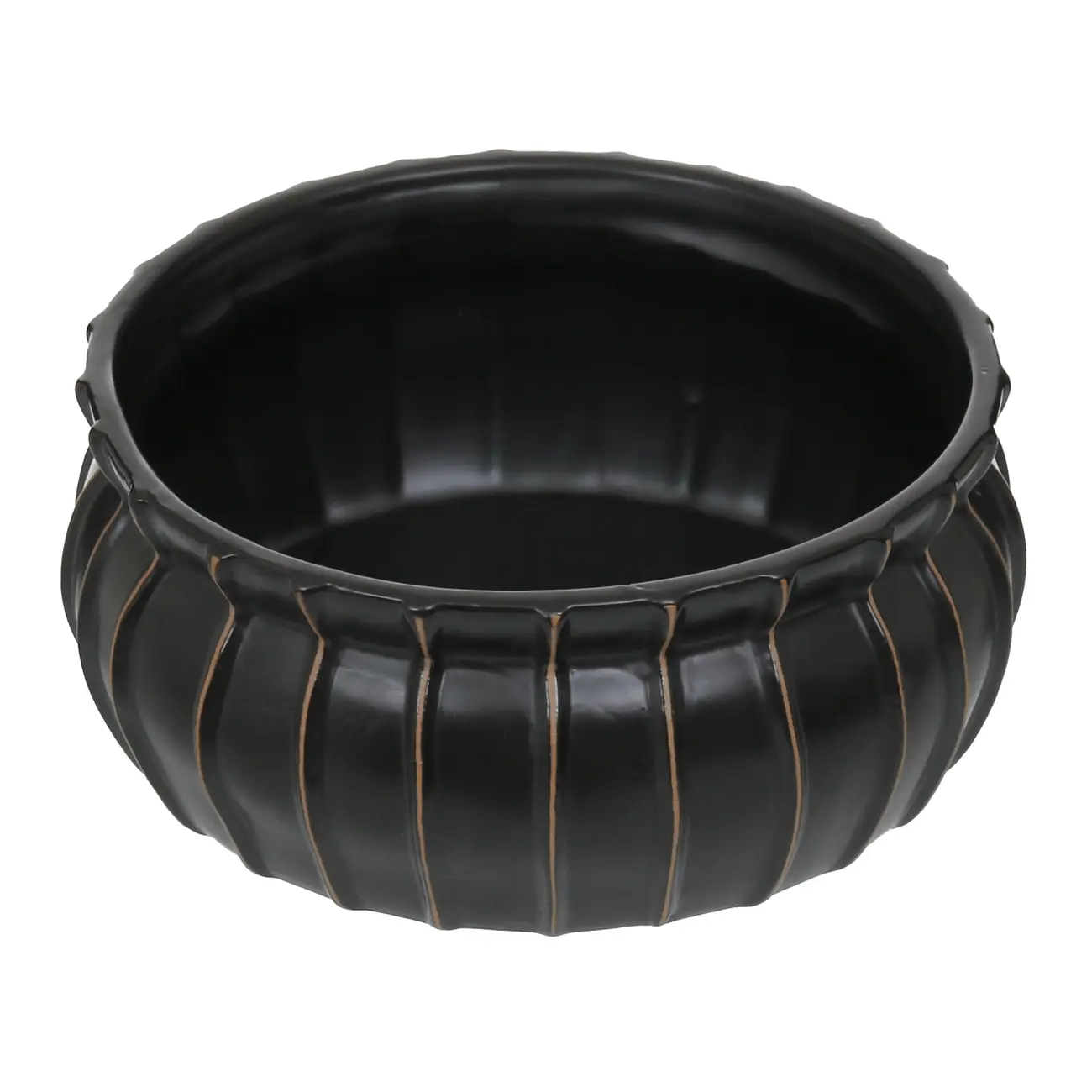 CACHEPÔ 20 CM KISHI - PRETO/CANELA DO CEILÃO - Foto 3