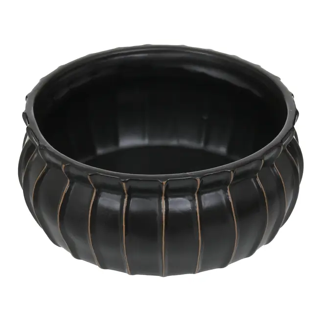 CACHEPÔ 20 CM KISHI - PRETO/CANELA DO CEILÃO - Foto 3