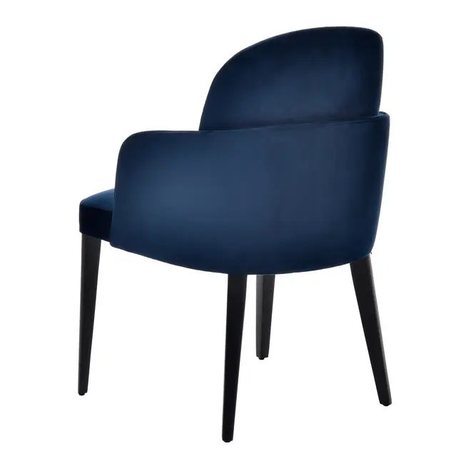 CADEIRA COM BRAÇOS ERTE - PRETO/GALAXY BLUE - Foto 4