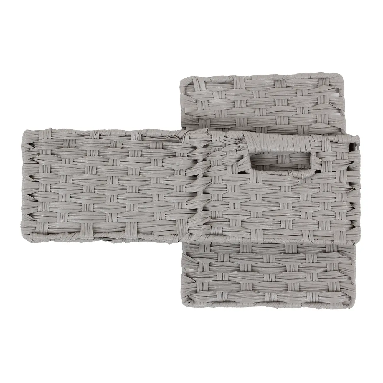 CESTO DOBRÁVEL 24 CM X 24 CM X 15 CM NID - CINZA PROVENCE - Foto 8