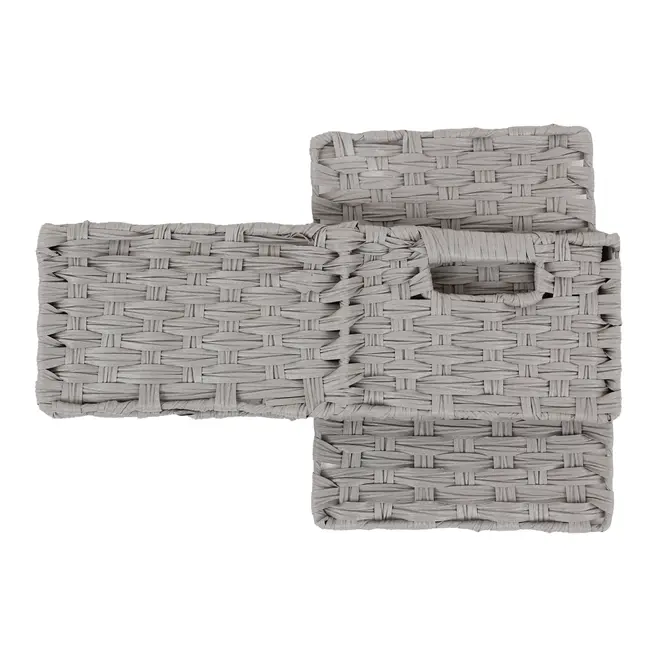 CESTO DOBRÁVEL 24 CM X 24 CM X 15 CM NID - CINZA PROVENCE - Foto 8