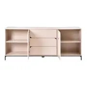 BUFFET 2 PORTAS/3 GAVETAS 1,80 M X 45 CM NASH - AREIA/PRETO - Foto 2