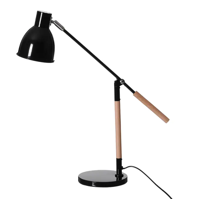 LUMINÁRIA DE MESA FRONT LIGHT - PRETO/FAIA - Foto 4