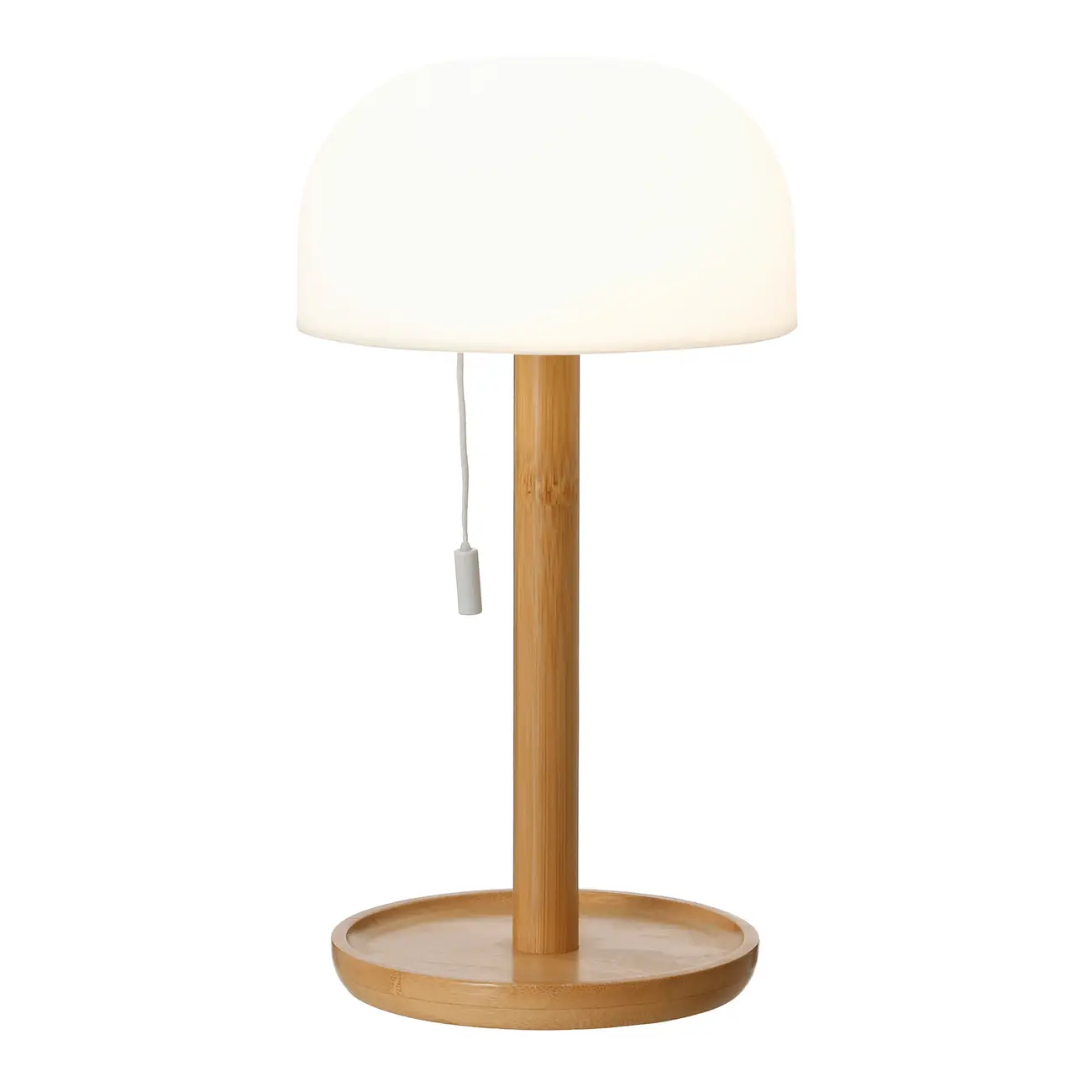 LUMINÁRIA DE MESA LED RECARREGÁVEL STELLA - BAMBU/BRANCO - Foto 3