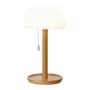 LUMINÁRIA DE MESA LED RECARREGÁVEL STELLA - BAMBU/BRANCO - Foto 3
