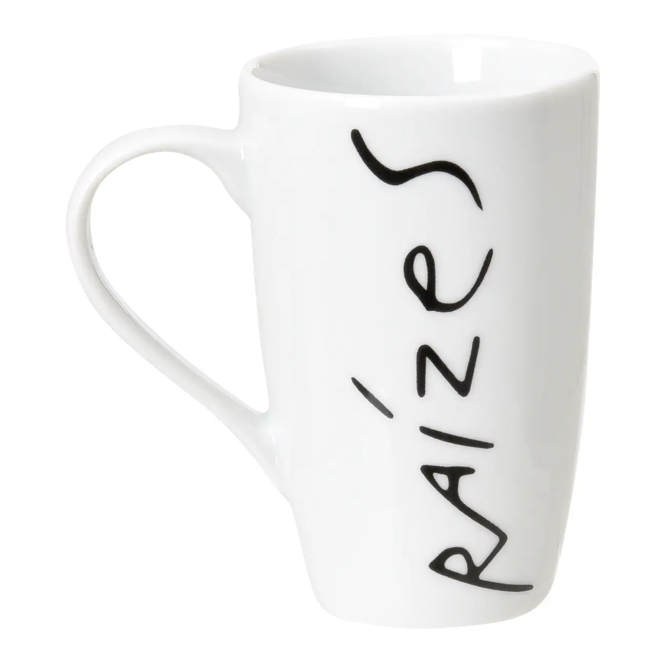 CANECA 400 ML LIVRO EM LOUÇAS RAÍZES - BRANCO/PRETO - Foto 2