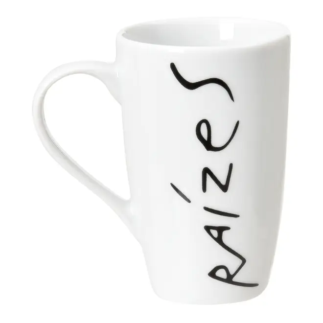 CANECA 400 ML LIVRO EM LOUÇAS RAÍZES - BRANCO/PRETO - Foto 2