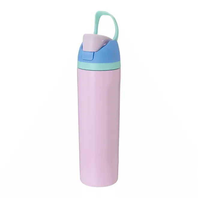 GARRAFA TÉRMICA 630 ML GLUP - ROSA CLARO/MULTICOR - Foto 4