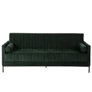 SOFÁ-CAMA 3 LUGARES MARAD - MALAQUITA/PRETO - Foto 1