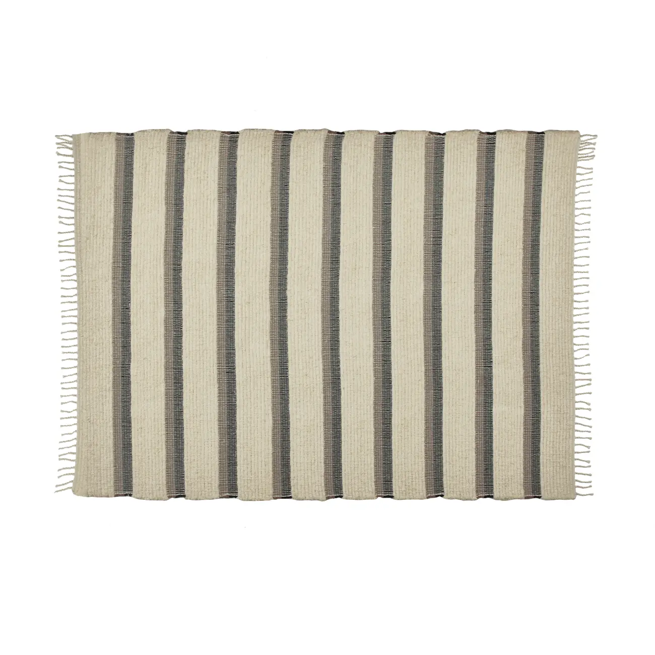 TAPETE 1,50 M X 2 M LOOM - NATURAL/PRETO - Foto 1