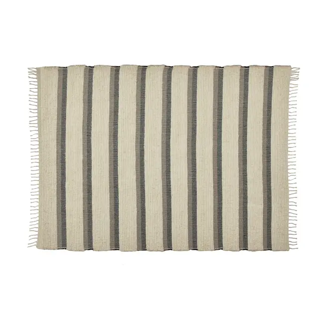 TAPETE 1,50 M X 2 M LOOM - NATURAL/PRETO - Foto 1