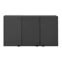GRAFITE/PRETO - ARMÁRIO DE COZINHA AÉREO 1,20 M 3 PORTAS SLEEK
