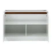 ARMÁRIO DE COZINHA INFERIOR 1,20 M 2 PORTAS POAH - BRANCO/NOZES - Foto 3