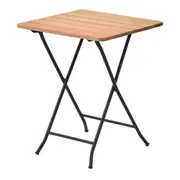 MESA PARA ÁREA EXTERNA DOBRÁVEL 60 CM X 60 CM VENETO - PRETO/EUCALIPTO - Foto 2