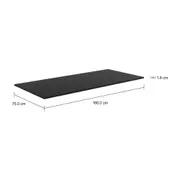 TAMPO DE MESA MADEIRA 1,60 M X 75 CM METRIC - PRETO - Foto 2