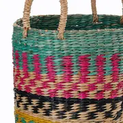 CESTO 35 CM X 24 CM X 24 CM BOLGATANGA - NOZ MOSCADA/MULTICOR - Foto 8