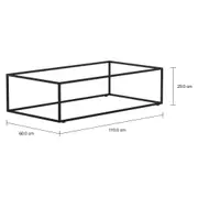 BASE DE MESA DE CENTRO 1,10 M X 60 CM LINNEA - PRETO - Foto 2