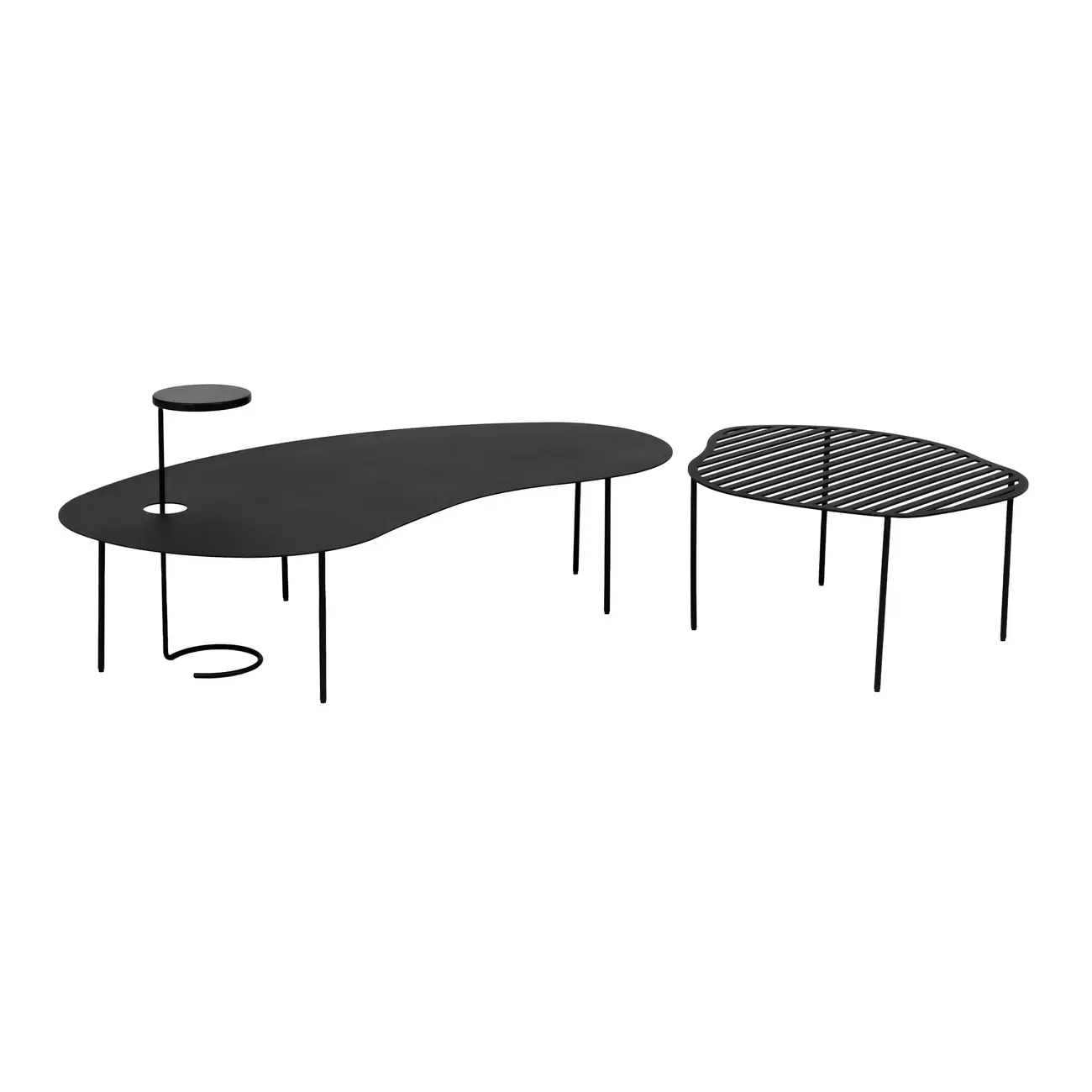 CONJUNTO MESA DE CENTRO/LATERAL PINGO II - PRETO - Foto 1