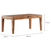 MINAS MESA 1,80 M X 90 CM - RUSTICO SERRADO - Foto 2