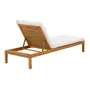 CHAISE LONGUE COM ALMOFADA PIPA - CASTANHA DE CAJU/NATURAL - Foto 3