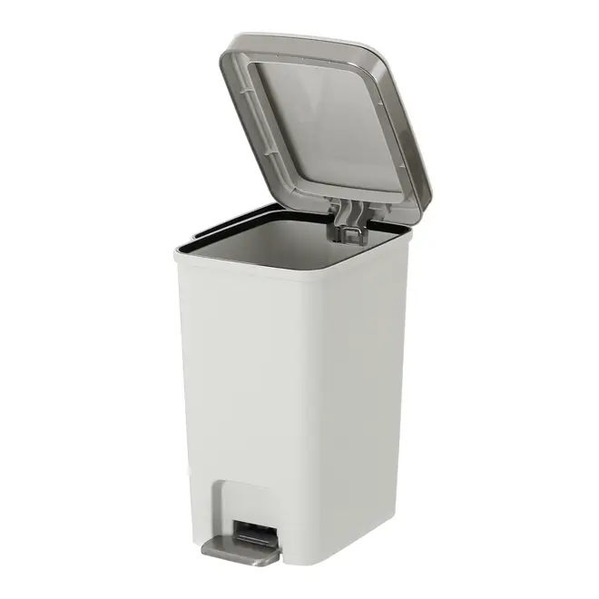 LIXEIRA COM PEDAL 15 L DAY USE - BRANCO/INOX - Foto 5