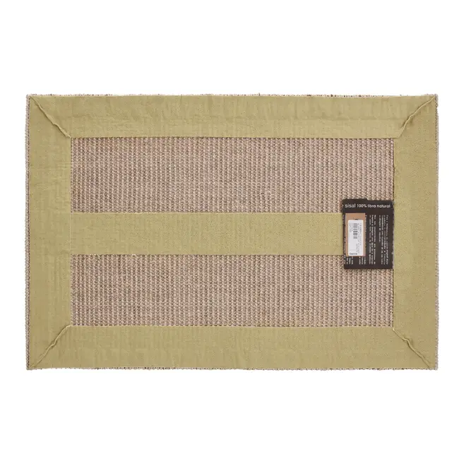 CAPACHO 40 CM X 60 CM TÃO LONGE TÃO PERTO - NATURAL/SÁLVIA - Foto 2