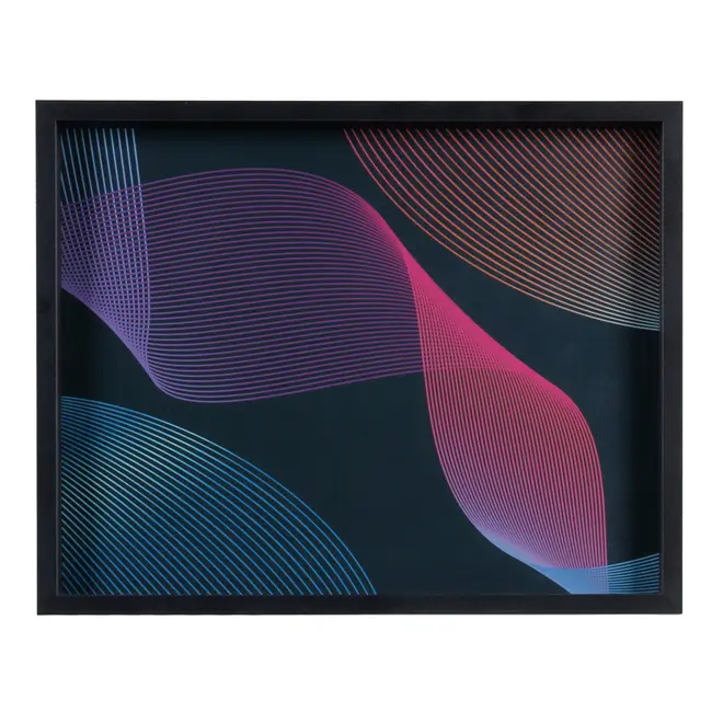 QUADRO 50 CM X 40 CM BEAT - PRETO/CORES CALEIDOCOLOR - Foto 1