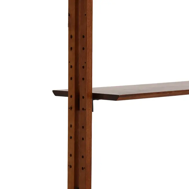 ESTANTE/ESCRIVANINHA PAREDE/TETO 86 CM X 2,41 M/2,80 M LIBRERIA - NOZES/PRETO - Foto 11