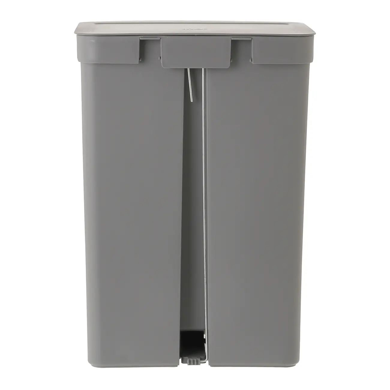 LIXEIRA DUPLA COM PEDAL 30 L TRIUM - KONKRET/CINZA - Foto 7