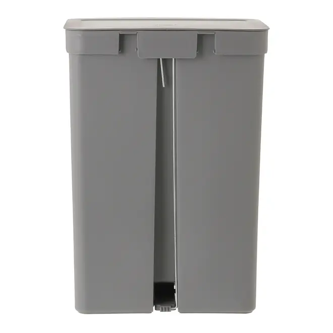 LIXEIRA DUPLA COM PEDAL 30 L TRIUM - KONKRET/CINZA - Foto 7