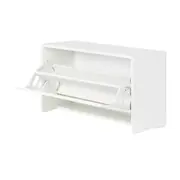 SAPATEIRA EMPILHÁVEL 1 PORTA BASCULANTE BOOZ - BRANCO - Foto 3