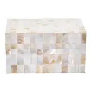 CAIXA DECORATIVA 15 CM X 10 CM X 6 CM MADREPÉROLA - PEROLA - Foto 1