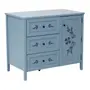 CÔMODA 3 GAVETAS/1 PORTA 93 CM X 53 CM BOUQUET XODÓ - BLEU CENDRÉ/MULTICOR - Foto 7