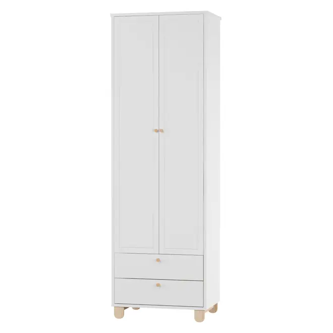 GUARDA-ROUPA INFANTIL 2 PORTAS/2 GAVETAS SWEET - BRANCO/PINUS NATURAL - Foto 4