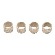 ARGOLA PARA GUARDANAPO CONJUNTO COM 4 PEÇAS CASCALHO - BRANCO/FIBRA CLARA - Foto 2