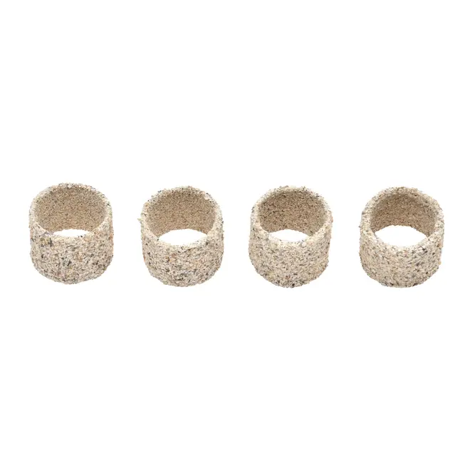 ARGOLA PARA GUARDANAPO CONJUNTO COM 4 PEÇAS CASCALHO - BRANCO/FIBRA CLARA - Foto 2