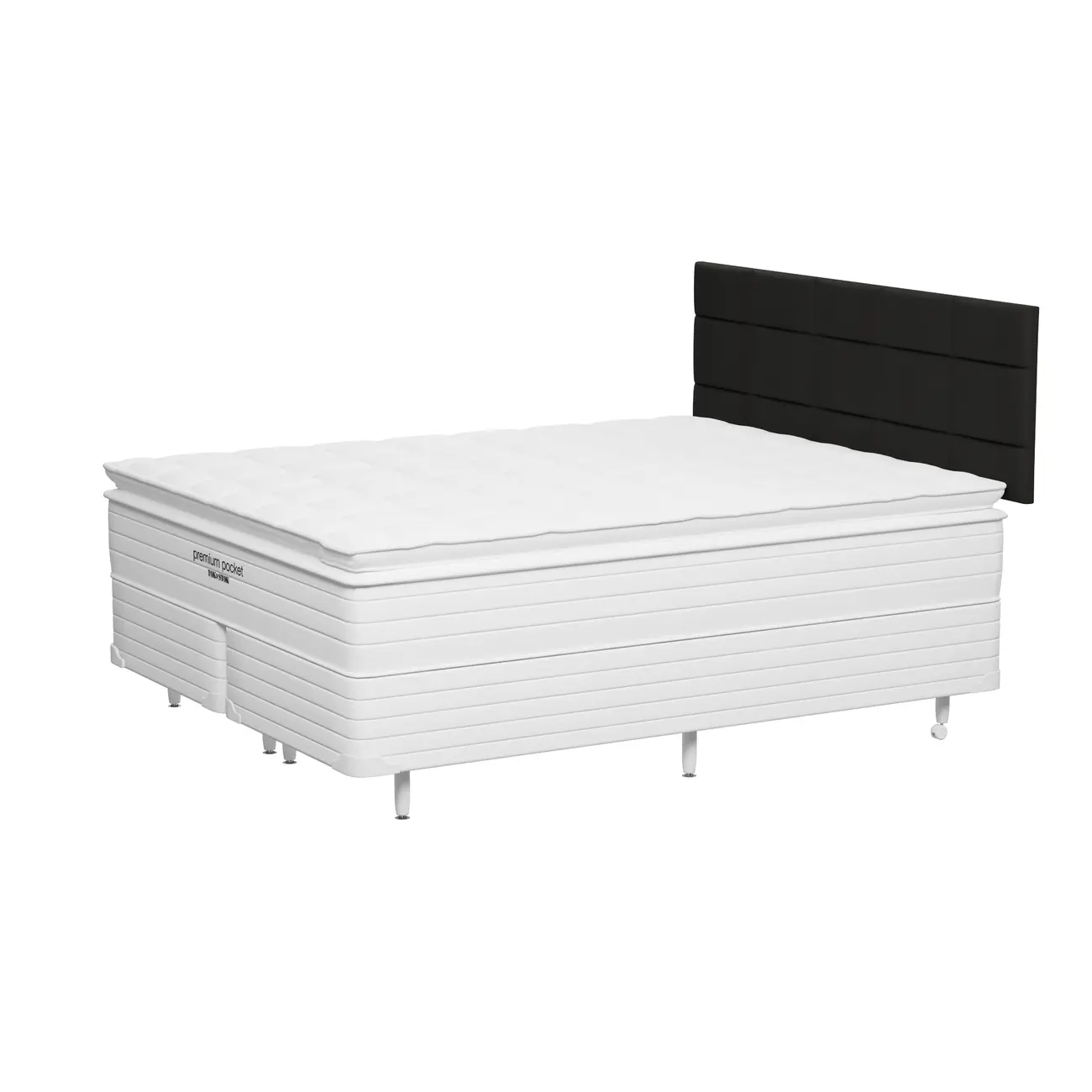 CAMA DE CASAL/QUEEN PREMIUM RESTING - KONKRET/BRANCO - Foto 2