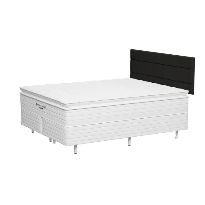 CAMA DE CASAL/QUEEN PREMIUM RESTING - KONKRET/BRANCO - Foto 2