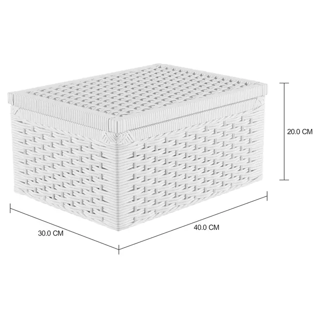 CAIXA 40 CM X 30 CM X 20 CM ENREDO - BRANCO - Foto 2