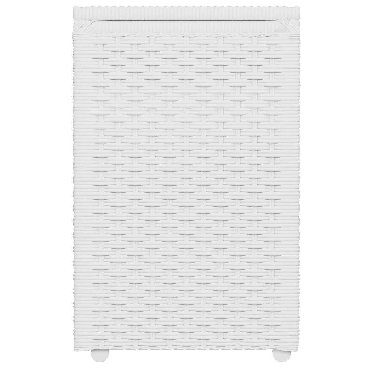 CESTO PARA ROUPA COM RODINHAS 35 CM X 35 CM X 57 CM ENREDO - BRANCO - Foto 1