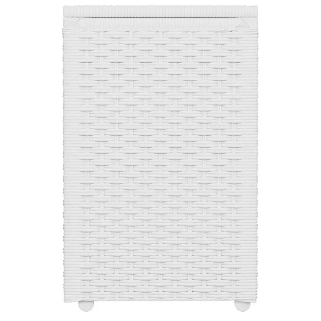 CESTO PARA ROUPA COM RODINHAS 35 CM X 35 CM X 57 CM ENREDO - BRANCO - Foto 1