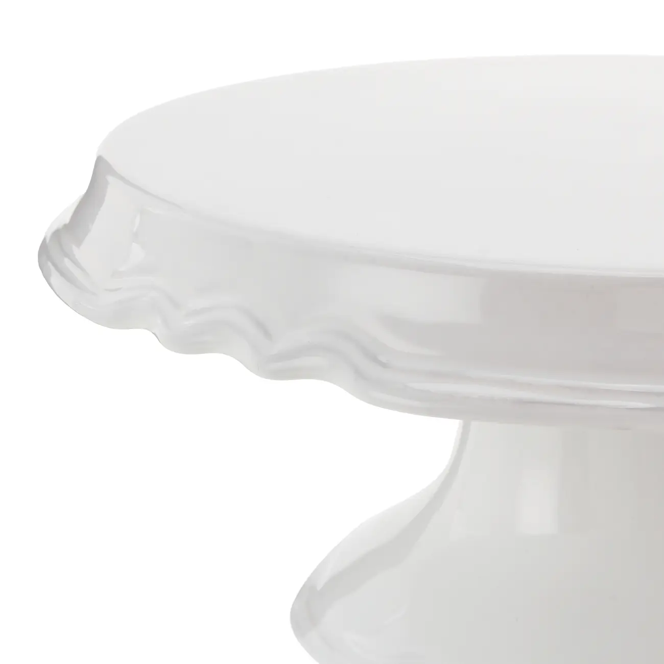 PRATO PARA BOLO COM PÉ 27 CM TRÉSOR - BRANCO - Foto 4