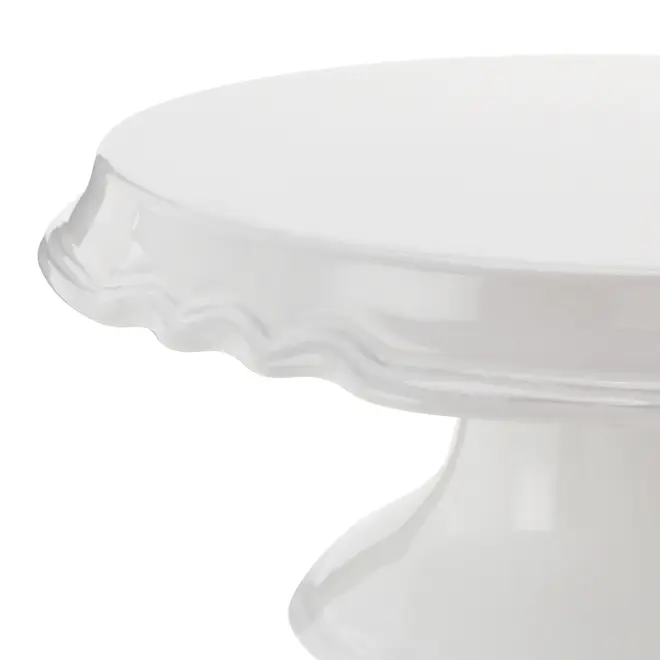 PRATO PARA BOLO COM PÉ 27 CM TRÉSOR - BRANCO - Foto 4