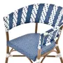 CADEIRA PARA ÁREA EXTERNA COM BRAÇOS BLUESTRIPE - CAFÉ/AZUL ESCURO - Foto 6