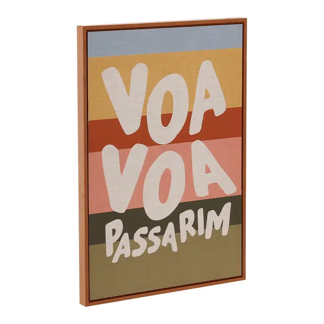 QUADRO 29 CM X 21 CM VOA PASSARIM - NOZES/MULTICOR - Foto 2