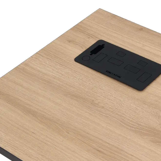 MESA 1,50 M X 60 CM COM CAIXA PARA CONECTIVIDADE ALETA - KONKRET/OAK TAMMI - Foto 6